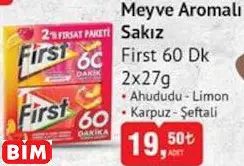 FİRST 60 DK MEYVE AROMALI SAKIZ